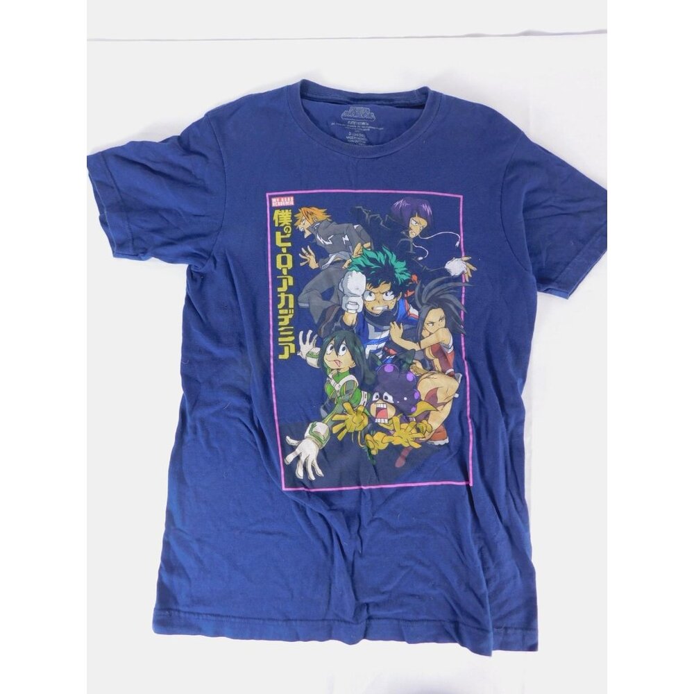 My Hero Academia Shirt Mens Small Blue Izuku Midoriya Anime Graphic T-Shirt